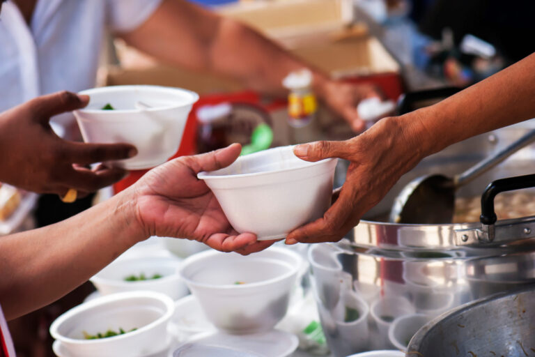 Donate,Food,To,The,Beggar.,Charity,Concept